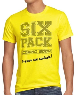 style3 T-Shirt Sixpack Fun Spruchshirt Gelb