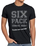 style3 T-Shirt Sixpack Fun Spruchshirt Braun/Schwarz