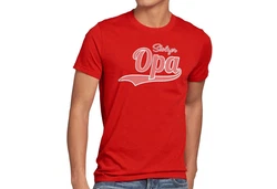 style3 T-Shirt Stolzer Opa Grovater Funshirt Spruchshirt Rot/Dunkelrot