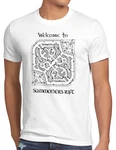 Style3 T-Shirt Summoners Rift Overworld Map Gamer League Legends Gaming Gelb/Weiß/Creme/Beige/Dunkelgrün