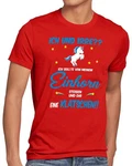 style3 T-Shirt ICH und IRRE? Einhorn absteigen klatschen Einhörner Fun Spruch Rot/Dunkelrot/Braun