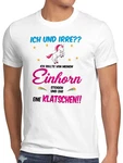 style3 T-Shirt ICH und IRRE? Einhorn absteigen klatschen Einhörner Fun Spruch Dunkelrot/Rosa/Lila/Creme/Bordeaux/Gelb