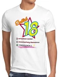 T-Shirt Style Endlich 8 Fhrerschein Geburtstag Party Fun Volljhrig Achtzehn Creme/Weiß/Mischfarben/Lila