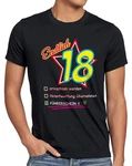 T-Shirt Style Endlich 8 Fhrerschein Geburtstag Party Fun Volljhrig Achtzehn Mischfarben/Schwarz/Beige/Lila/Gelb