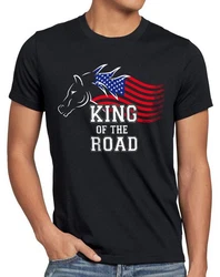 style3 T-Shirt King of the Road America Rot/Schwarz/Dunkelgrün/Grün