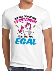 style3 T-Shirt Ich hab dich schon verstanden nur egal Einhorn Fun Spruch Rosa/Weiß/Grau