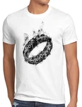 style3 T-Shirt Eine Ring Der Lord Weiß/Silber