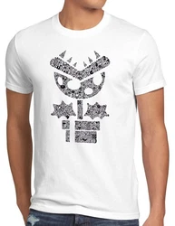 Super Piranha T-Shirt Mario Videospiel Gamer Weiß/Beige/Silber
