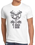 Super Piranha T-Shirt Mario Videospiel Gamer Weiß/Beige/Silber