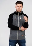 behype Sweatjacke HENRAY mit erhöhtem Kragen Hellblau/Grau/Dunkelgrau/Schwarz/Hellgrau behype Sweatjacke HENRAY mit erhöhtem Kragen Hellblau/Grau/Dunkelgrau/Schwarz/Hellgrau