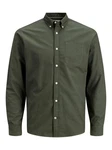 Jack & Jones Langarmhemd JJEOXFORD 5998 Dunkelgrün