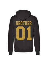 Couples Shop Kapuzenpullover Brother & Sister  Braun