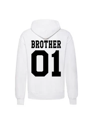 Couples Shop Kapuzenpullover Brother & Sister  Weiß/Lila/Silber/Braun/Creme