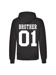 Couples Shop Kapuzenpullover Brother & Sister  Braun/Lila/Schwarz/Silber