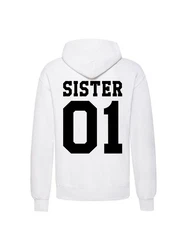 Couples Shop Kapuzenpullover Brother & Sister  Weiß/Lila/Silber/Braun/Creme
