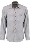 Tom Collins Langarmhemd Gomfevu Herren Hemd Rot/Braun/Hellblau/Dunkelblau