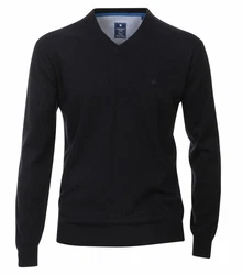Redmond Pullover Uni Dunkelblau/Schwarz/Blau/Hellblau