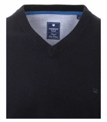 Redmond Pullover Uni Dunkelblau/Schwarz/Blau/Hellblau
