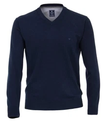 Redmond Pullover Uni Dunkelblau/Blau/Hellblau
