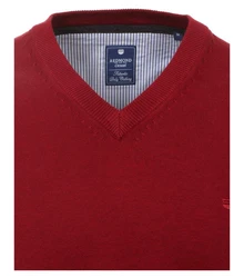Redmond Pullover Uni Dunkelrot/Rot