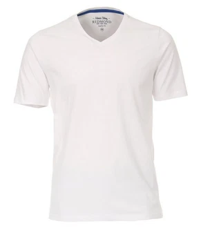 Redmond T-Shirt uni Weiß/Creme/Grau Redmond T-Shirt uni Weiß/Creme/Grau