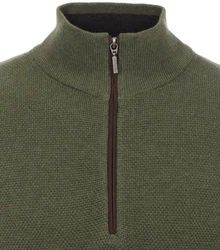 Redmond Strickpullover Troyer grün