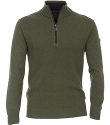 Redmond Strickpullover Troyer grün