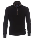 Redmond Strickpullover Troyer Schwarz/Dunkelblau/Braun