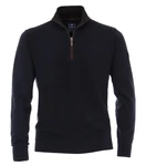 Redmond Strickpullover Troyer Dunkelblau/Blau