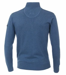 Redmond Strickpullover Troyer Blau/Dunkelblau/Hellblau