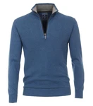 Redmond Strickpullover Troyer Blau/Dunkelblau/Hellblau