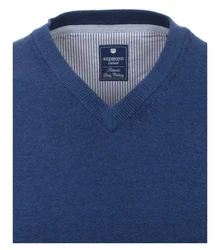 Redmond Strickpullover Pullunder Blau/Dunkelblau