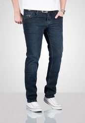 Alessandro Salvarini Straight-Jeans ASArcilio Dunkelblau/Blau
