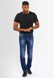 Straight-Jeans ASAlbinio mit Knopfleiste