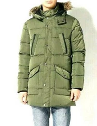 Winterjacke Herren Jacke, AMYAS PARKA Jacket, Grn-Khaki mit Kapuze