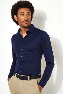 DESOTO Businesshemd Dunkelblau/Blau
