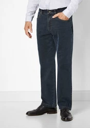 Suprax Regular-fit Jeans mit Komfort-Dehnbund und Sicherheitstasche Hellblau/Dunkelblau/Blau