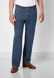 Suprax Regular-fit Jeans mit Komfort-Dehnbund und Sicherheitstasche Blau/Dunkelblau/Hellblau