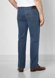 Suprax Regular-fit Jeans mit Komfort-Dehnbund und Sicherheitstasche Blau/Dunkelblau/Hellblau
