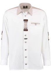 OS-Trachten Trachtenhemd Nevai Langarmhemd Weiß/Beige/Creme
