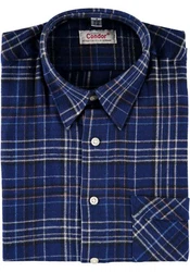 Condor Flanellhemd Tuowam Langarmhemd Dunkelblau/Blau/Hellblau