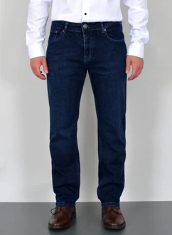 ADAM JEANS Straight Hose Regular Fit Herren (JEANS) Dunkelblau/Blau