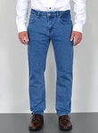 ADAM JEANS Straight Hose Regular Fit Herren (JEANS) Blau/Hellblau