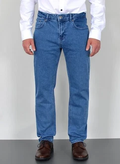 ADAM JEANS Straight Hose Regular Fit Herren (JEANS) Blau/Hellblau