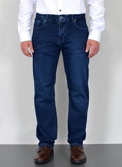 ADAM JEANS Straight Hose Regular Fit Herren (JEANS) Dunkelblau/Blau