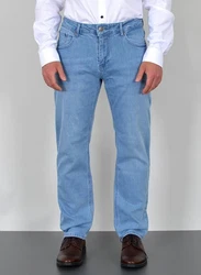 ADAM JEANS Straight Hose Regular Fit Herren (JEANS) Hellblau/Blau