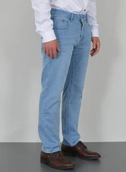 ADAM JEANS Straight Hose Regular Fit Herren (JEANS) Hellblau/Blau