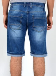 ESRA Jeansshorts Herren Capri Hellblau/Blau/Dunkelblau