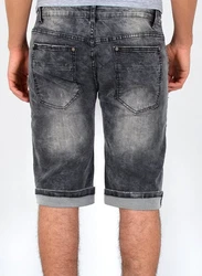 ESRA Jeansshorts Herren Capri Schwarz/Dunkelgrau/Hellgrau/Grau