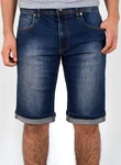 ESRA Jeansshorts Herren Capri Dunkelblau/Hellblau